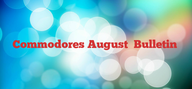 Commodores August  Bulletin